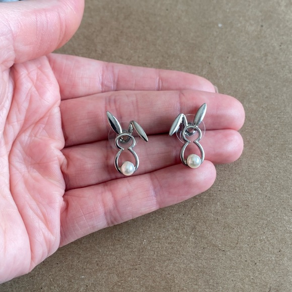 Easter bunny earrings - Picture 1 of 2
